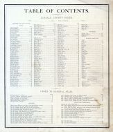 Table of Contents, La Salle County 1876